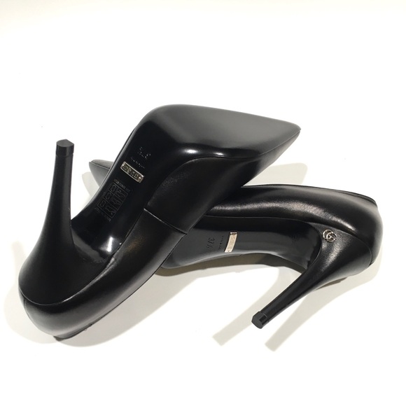 GUCCI GG STILETTOS LEATHER PUMPS -BLACK -WOMEN’S US 7.5 -NEW - Picture 10 of 10